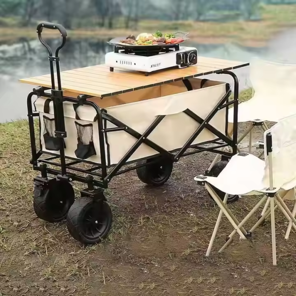 Camping Wagon with Adjustable Foldable Table